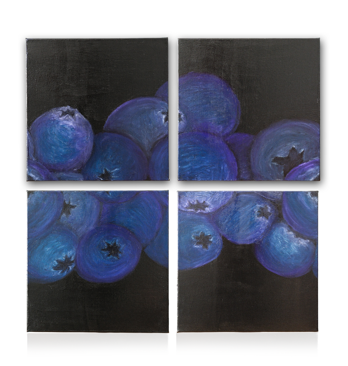 My Blueberry Nights, 4 pieces × 40×40 cm (80×80 cm)