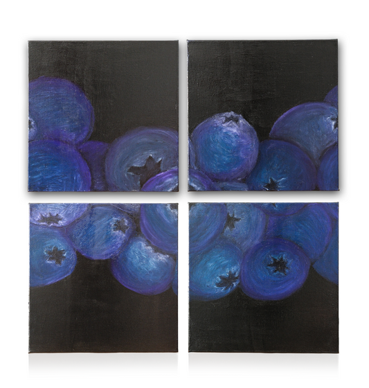 My Blueberry Nights, 4 pieces × 40×40 cm (80×80 cm)