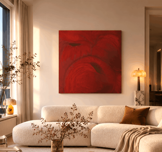In the Mood for Red, 100x100 cm